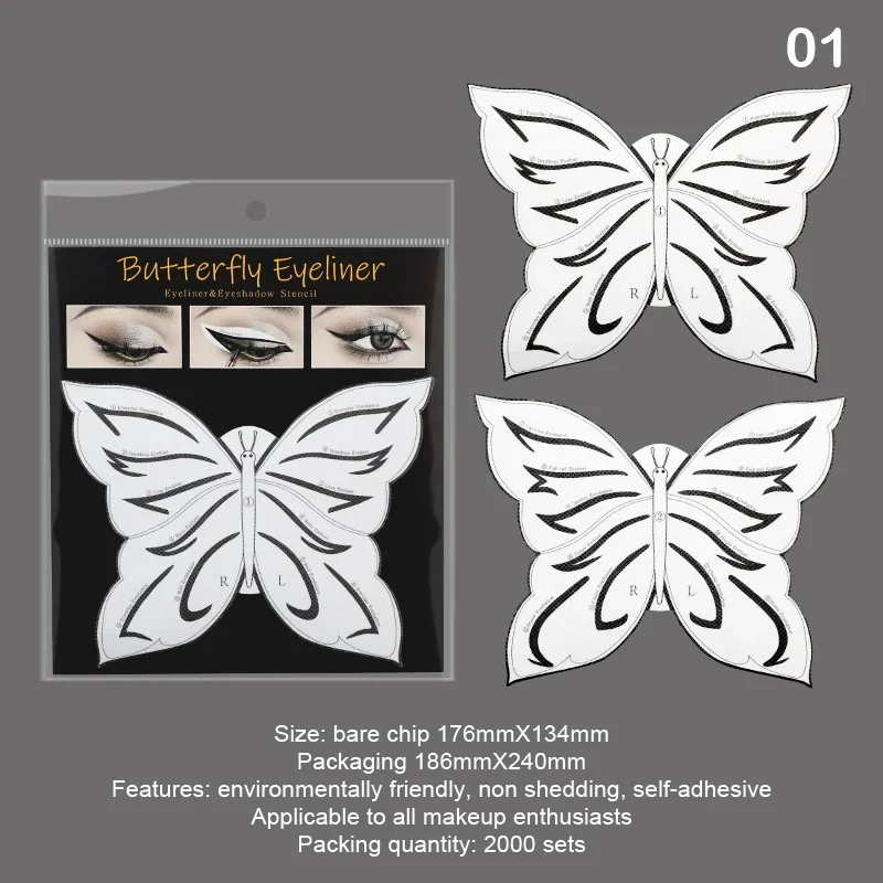 Practical Butterfly Eyes Makeup Stencils Eyeliner Eyeshadow Template Non-woven Auxiliary Stickers Lazy Eyeliner Shaping Tool