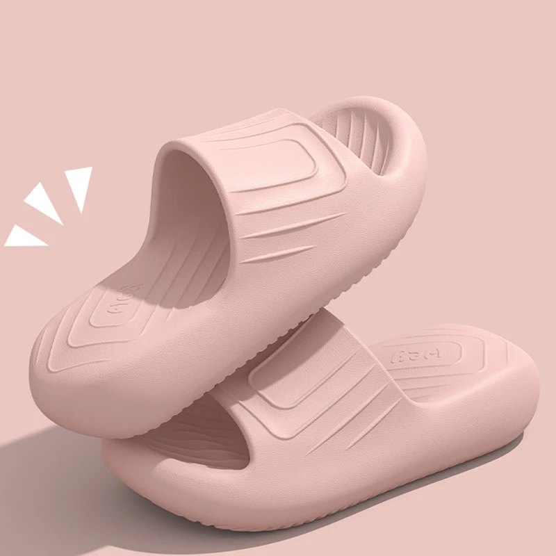 

Thick Sole Non Slip Indoor Home Slippers Woman 2026 Soft Bottom Eva Platform Slides Woman Comfy Beach Flip Flops Ladies Sandals