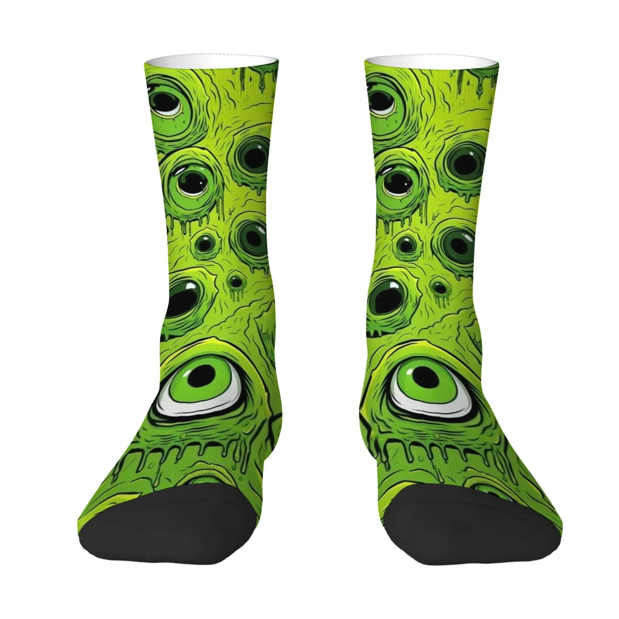 Men's Socks with Creepy Monster Eyes Soft and Non-slip Socks Retro Gothic Quirky and Fun Harajuku Style Outdoor Sports Socks