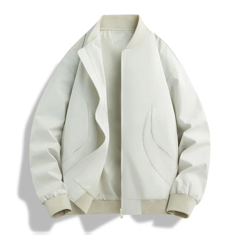 

Men Bomber Jacket Thin Slim Long Sleeve baseball Jackets Mens Versatile Zipper Windbreaker Jacket Male Outwear Casual Clothing