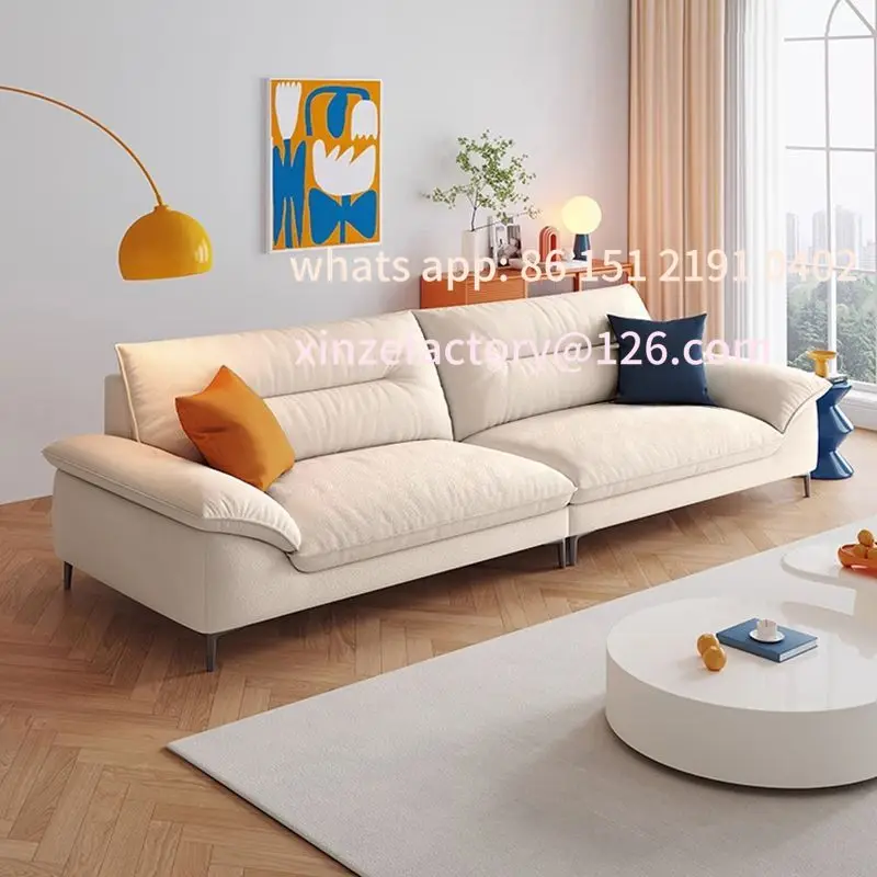 

Customizable new cream style sofa Nordic style rental house sofa office small apartment living room
