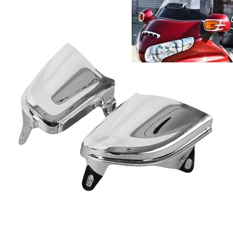 

Chrome Front Fairing Headlight Cover For Honda Goldwing GL1800 06-17& Gold Wing F6B 13-17 Cruiser Headlight Corner Trims