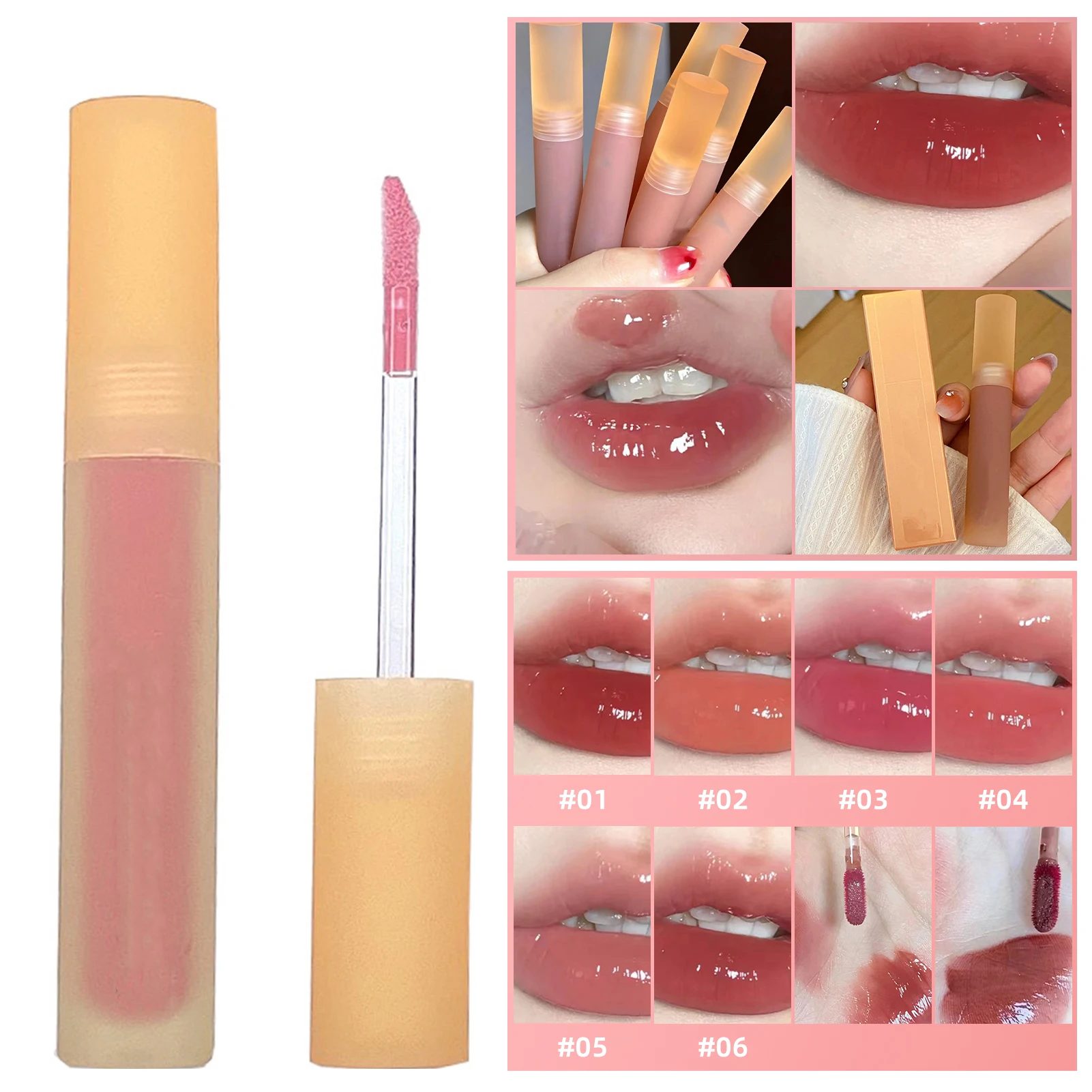 

Silky Mirror Liquid Lipstick Waterproof Non-Stick Cup Lip Tint For All Skin Types