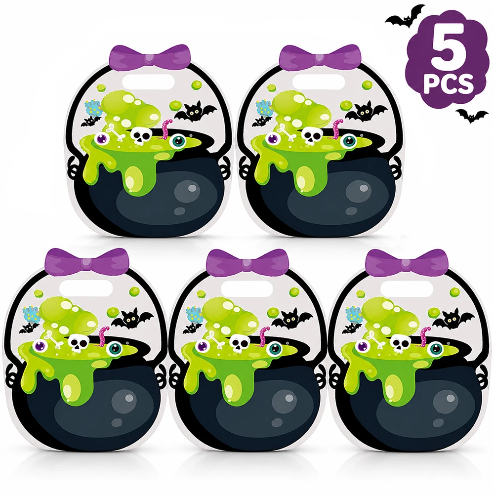 5/10/20 Stück Halloween-Süßigkeitentüten mit Griffen, wiederverschließbare Plastiktüten für „Trick or Treat“, große Geschenktüten für Süßigkeiten. – Detail 5