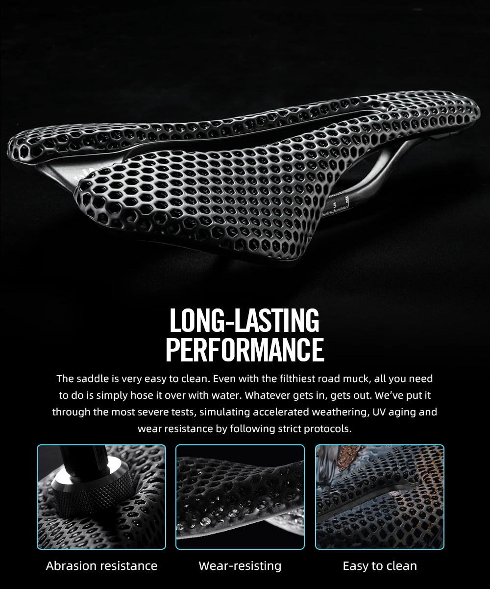 2026 RYET Carbon 3D-Gedruckter Fahrradsattel, 145mm Leichter Rennrad MTB Mountainbike Sitzkissen Fahrrad-Sitzzubehör – Detail 7