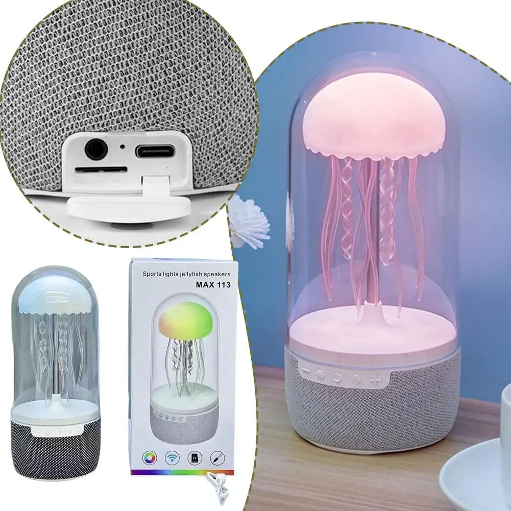 Bluetooth Jellyfish Speaker Portable Rainbow Light Creative Mini Octopus Speaker Jellyfish Speaker Intelligent Ornament