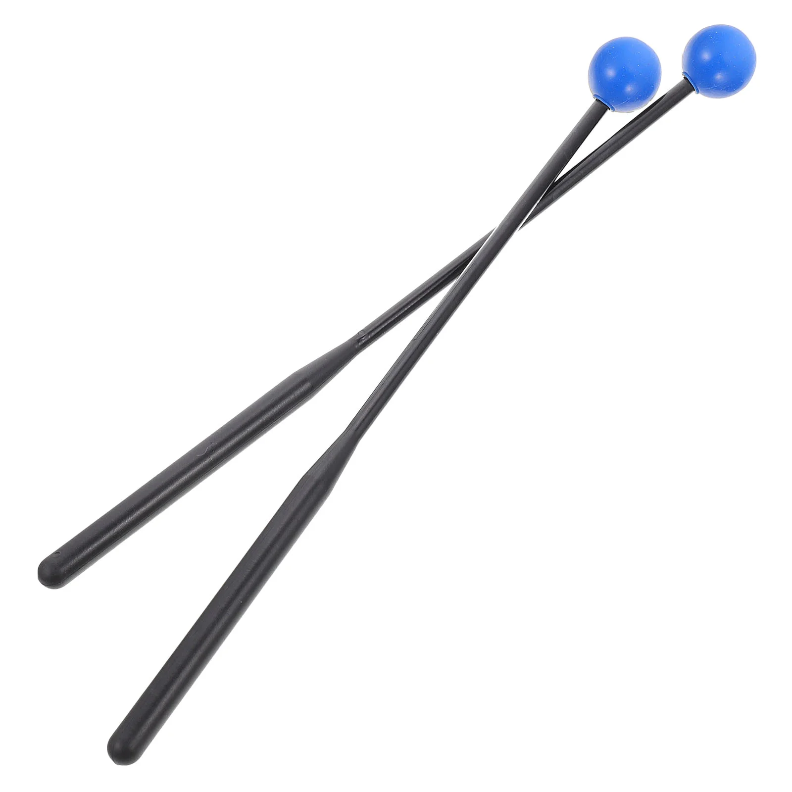 2 Pcs Drumstick Beginner Sticks Tongue Plastic Marimba Hammer Accessories Xylophone Black and Blue Mallets Piano