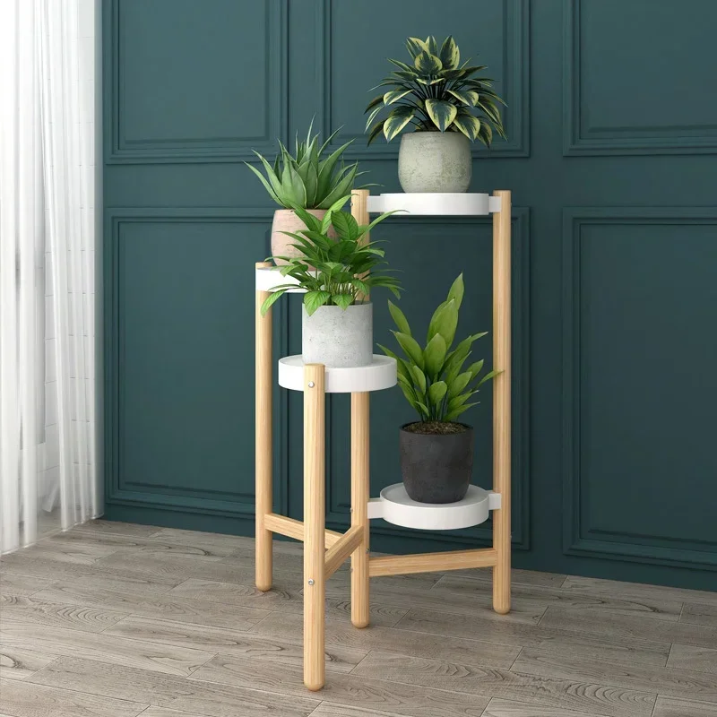 

Simple Plant Stand Creative Multi-layer Plant Shelves Triangle Structure Flowerpot Stand Strong Load-bearing Rack For Plants