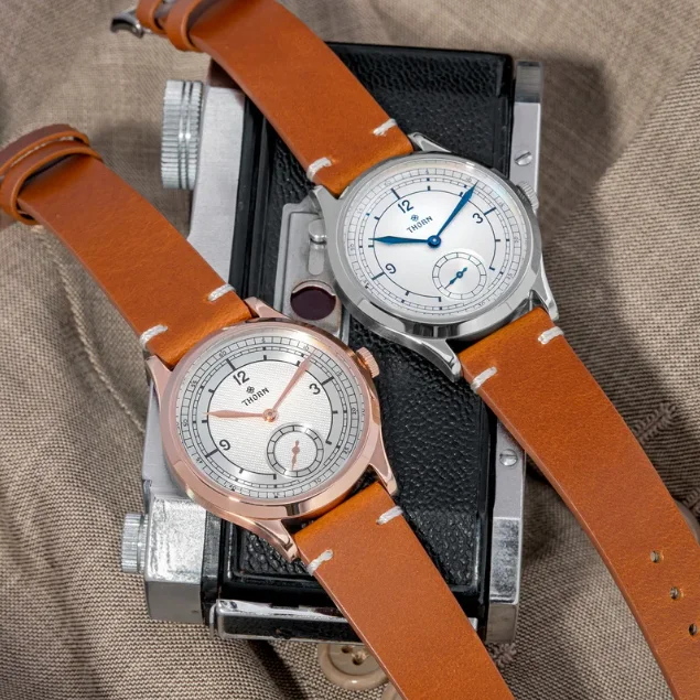 THORN Men Quartz Watch 37MM Pilot Wristwatch 30m Waterproof Sapphire Mirror VD78 Small Second Dial