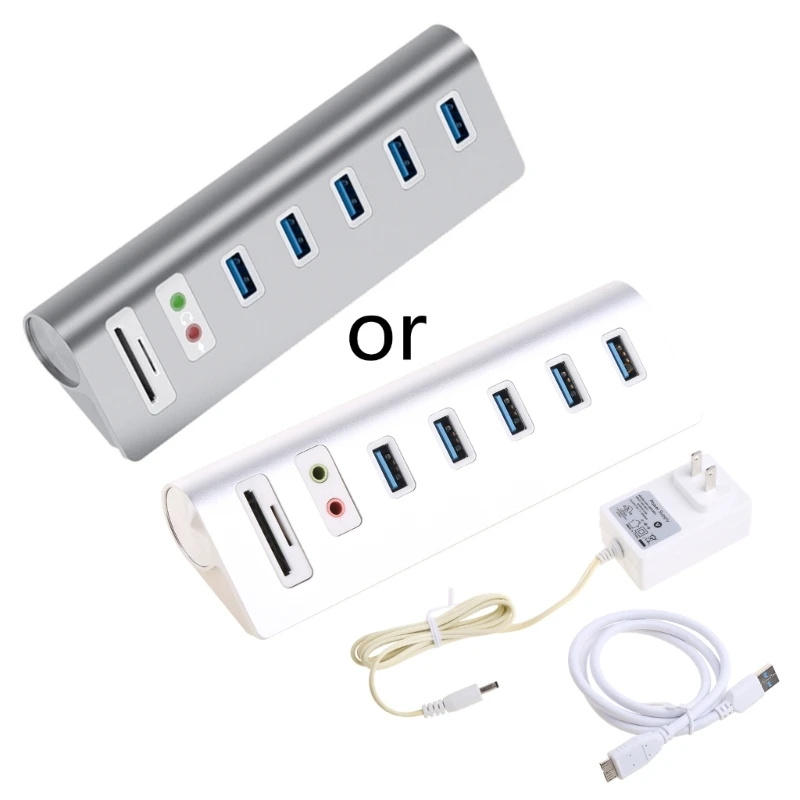 5 พอร์ต USB3.0 Hub Splitter Reader 5Gbps Dock Splitter สำหรับคอมพิวเตอร์ Disk