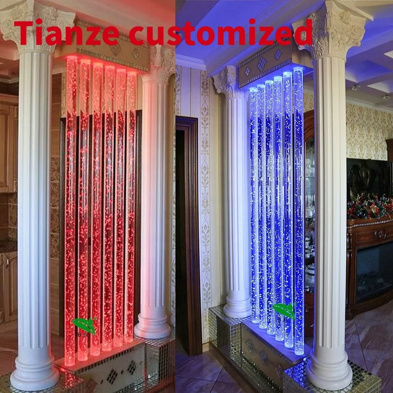 

(customized)indoor modern restaurant festival light decoration led water bubble tube lamp waterfall wall