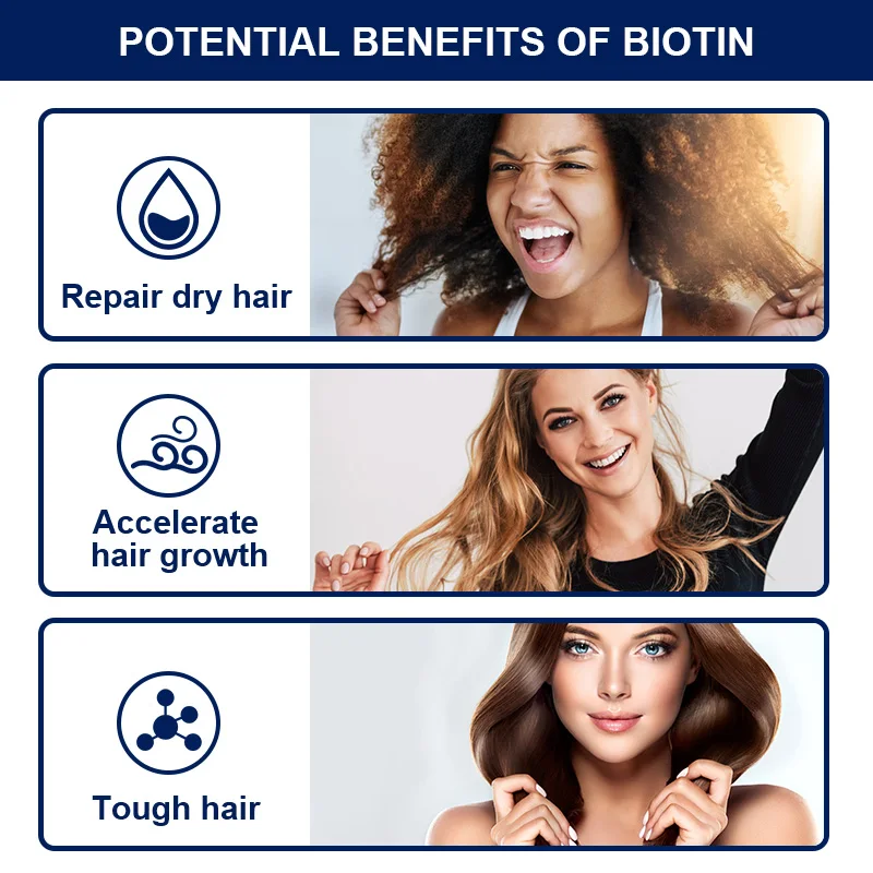 BBEEAAUU Collagen Biotin Capsule Biotin for Hair Growth Hair, Nail and Skin Health Baldheaded Dry Hair Nourishing Hair Roots