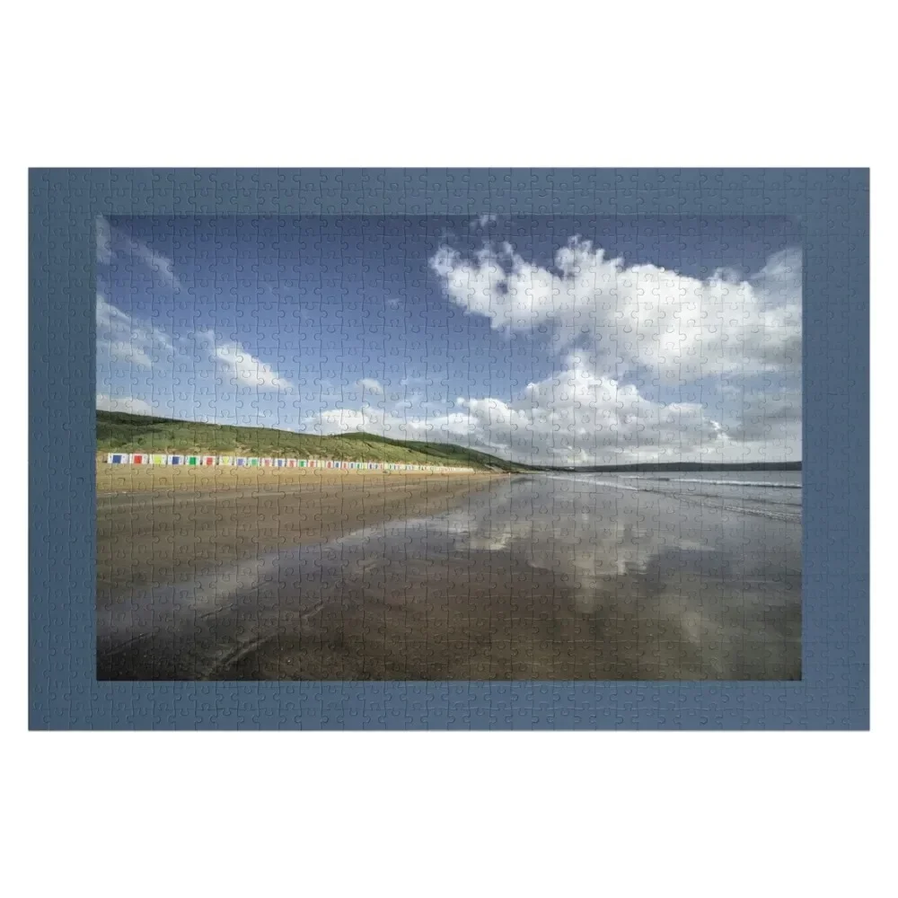 

Woolacombe beach reflections Jigsaw Puzzle Adult Wooden Personalize Woods For Adults Puzzle