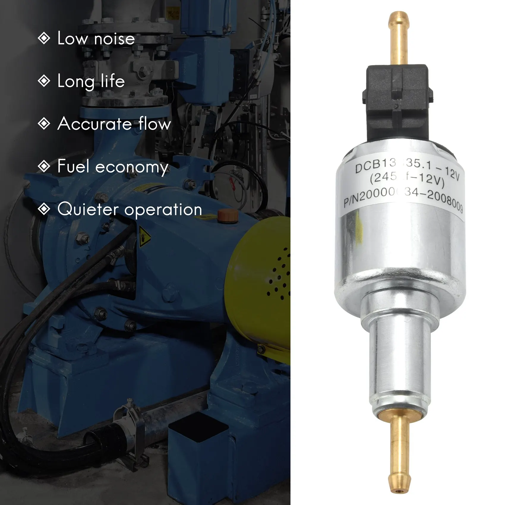 

NEW-12V DP30 Heater Fuel Pump With Dampener 86115A 86115B Replace For Webasto Heater