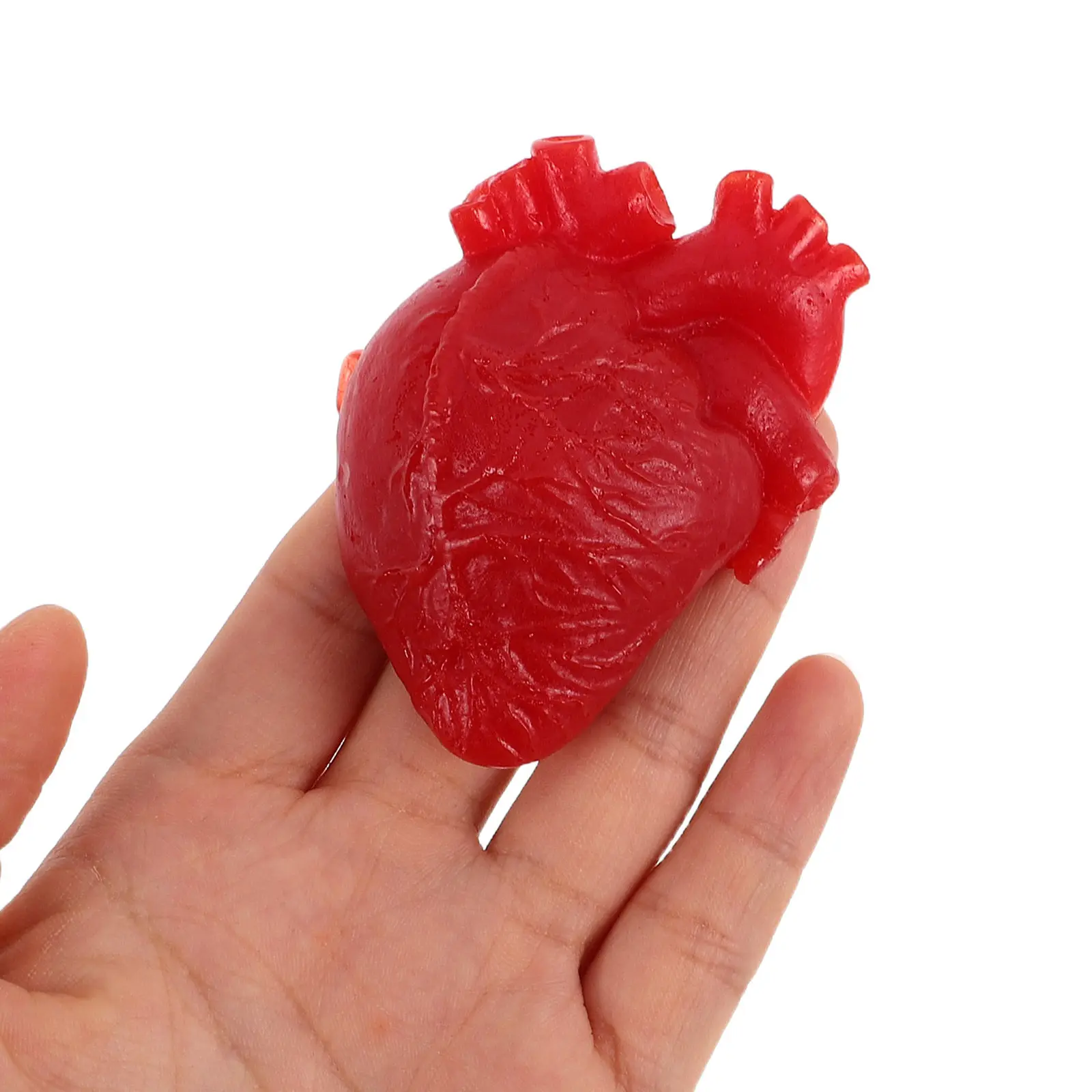 

10Pcs Realistic Heart Fake Organ Halloween Prank Props Red Soft Tpr Material Haunted House Decoration Bloody Body Parts