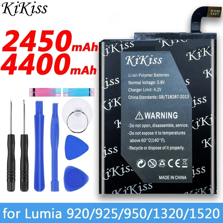 KiKiss BL-4YW BV-T4D BP-4GW Battery For Microsoft Nokia Lumia 950 925 922 920 940 1320 1520 Bateria BV-4BW BV-4BWA