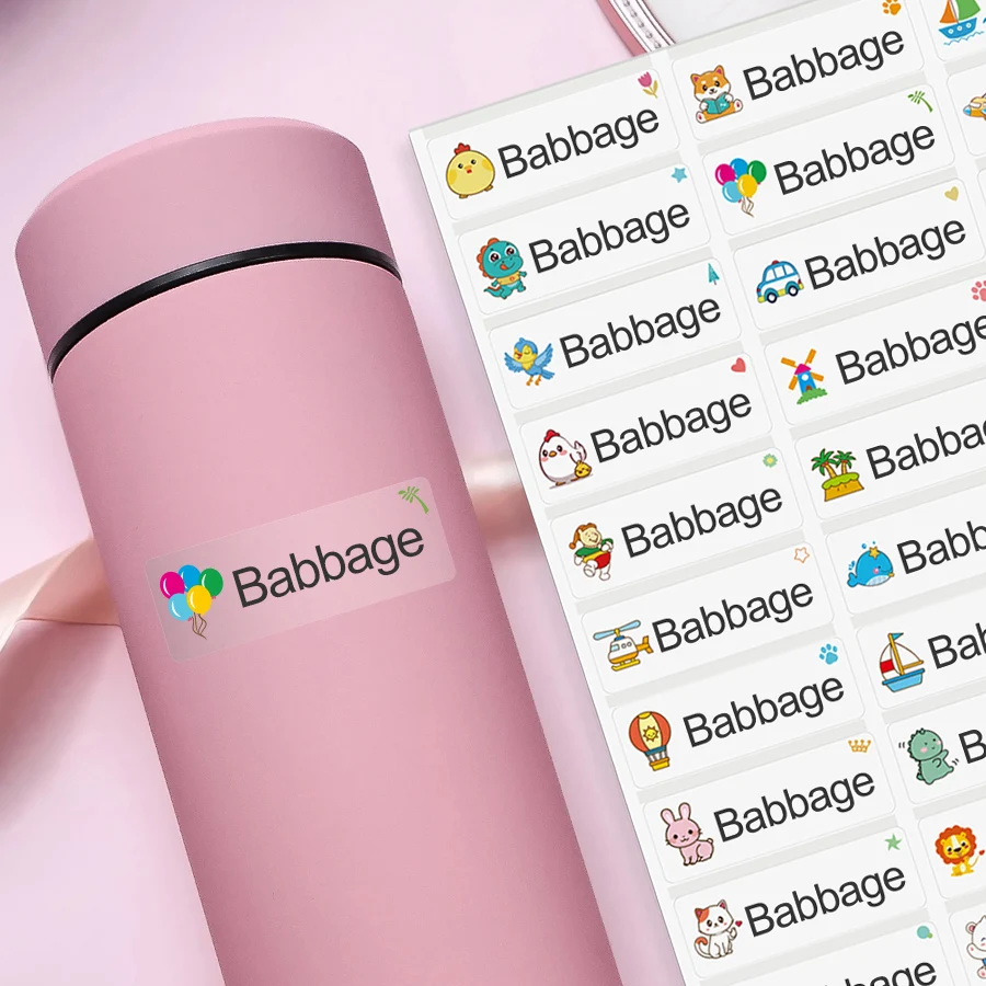 Custom Transparent Name Stickers Waterproof - School Supplies Identification, Kids DIY Crafts, Sports Bottle Multilingual Tags view 5