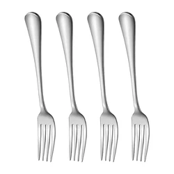 Salad Forks Stainless Steel Dessert Forks Serving Set Packing of 4 Silverware Forks for Home Restaurant Office School and More