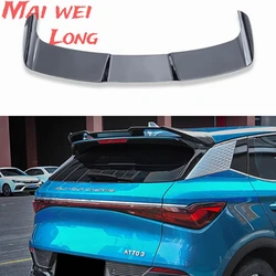 For BYD Atto 3 2022 MC sports Spoiler Top Center Wing Trunk Spoiler Top Wing Trunk ABS Carbon fiber pattern Atto3 Accessories