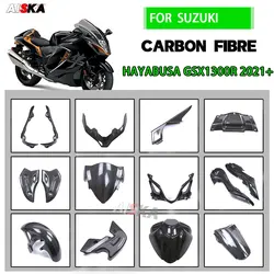 For SUZUKI GSX1300R Hayabusa 2021 2022 2023 2024 Carbon Fiber Motorcycle Side Panels Belly Pan Fenders Tank Covers Tail Fairings