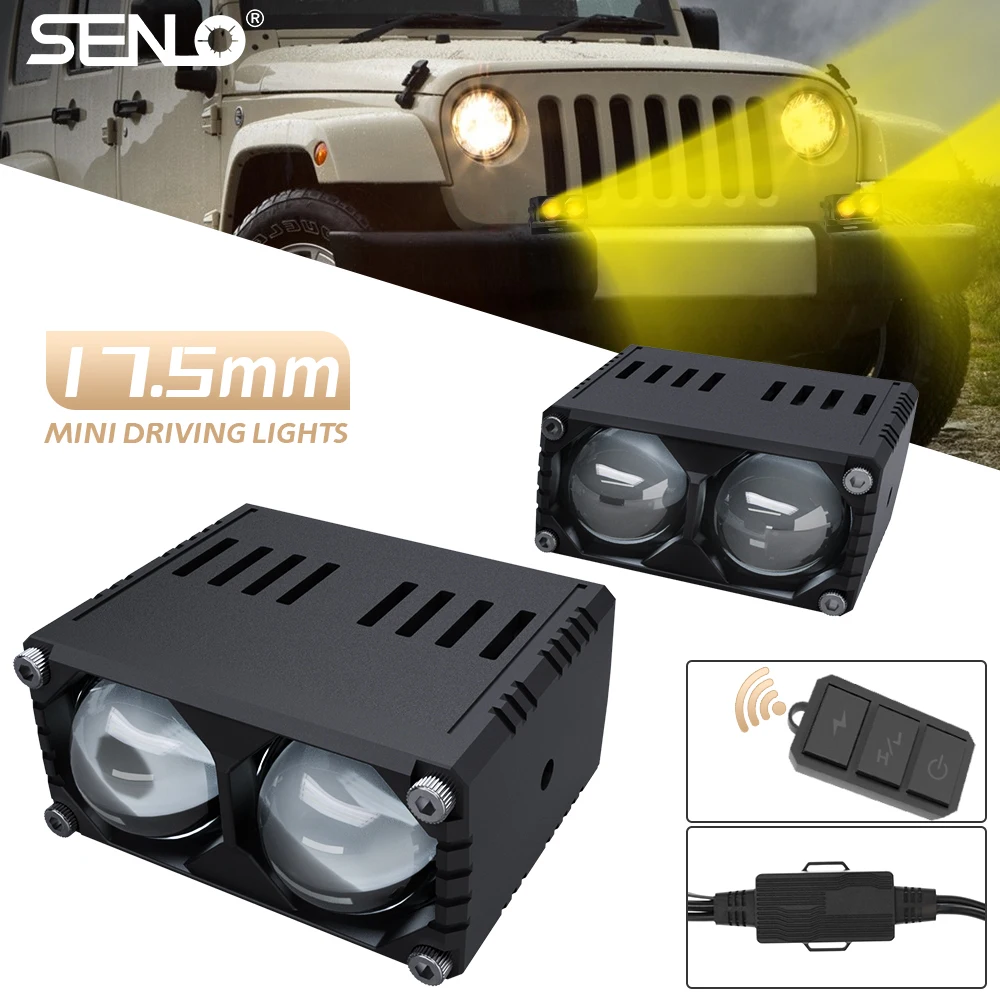 

Senlo 90W Work Light Car LED Lights 2.8Inch Projector Headlight Fog Lamp with wireless switch for Motorcycle Headlight Spotlight