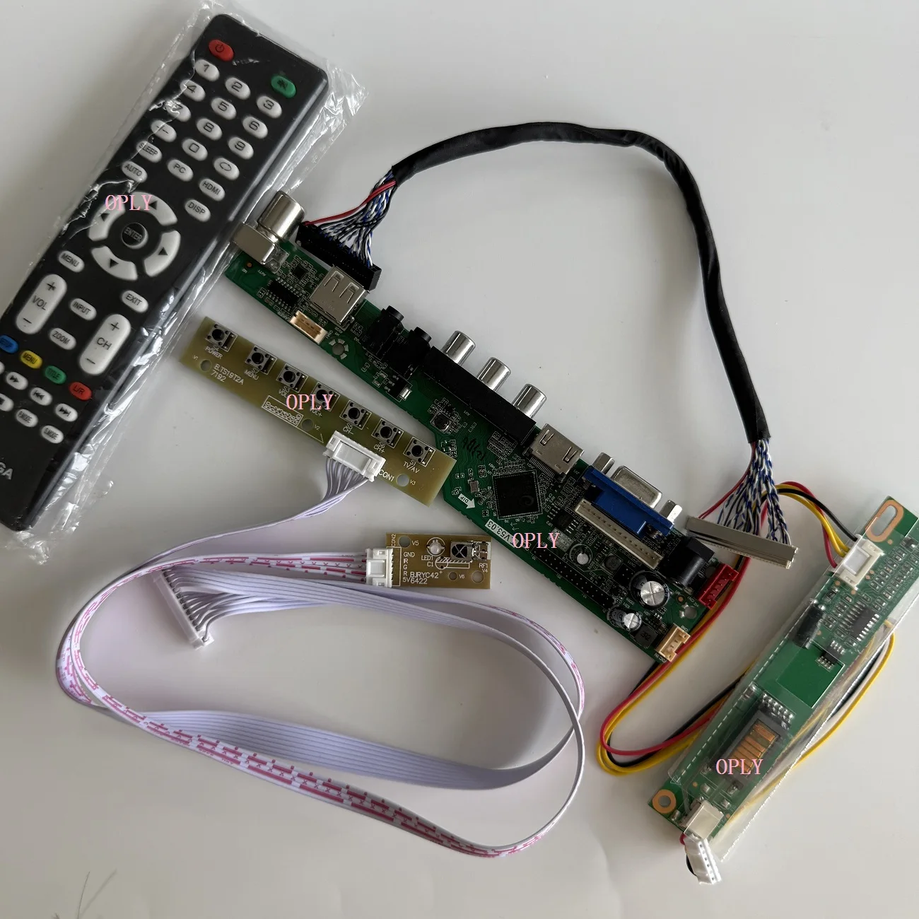 Kit de placa controladora de TV, compatível com HDMI, VGA, RF, USB, AV para B154EW02 B154EW01 1280X800, tela LCD de 15.4 polegadas, monitor LED
