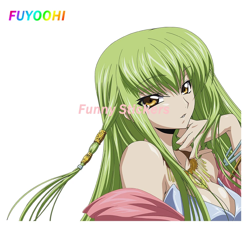 FUYOOHI Play Stickers for Code Geass C C Car Stickers Sunscreen PVC Vinyl Decals Windows Trunk Vehicle Decor Car Accessories