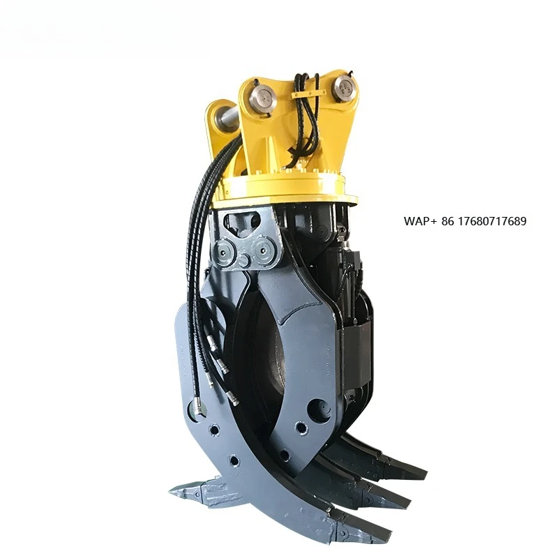 Hydraulic Rotator Grapple  Excavators 360 Rotation 3300mm Max Jaw Opening SY335C SY375H SY395H SY415H SY485H Mini Excavators