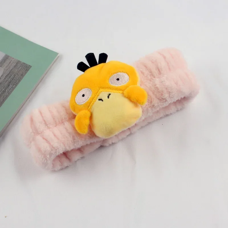 Pokemon Psyduck Face Wash Hairpin Hairband Cartoon Anime Headband Boys Girls Turban Hair Accessories Makeup Hairbands Cute Gifts