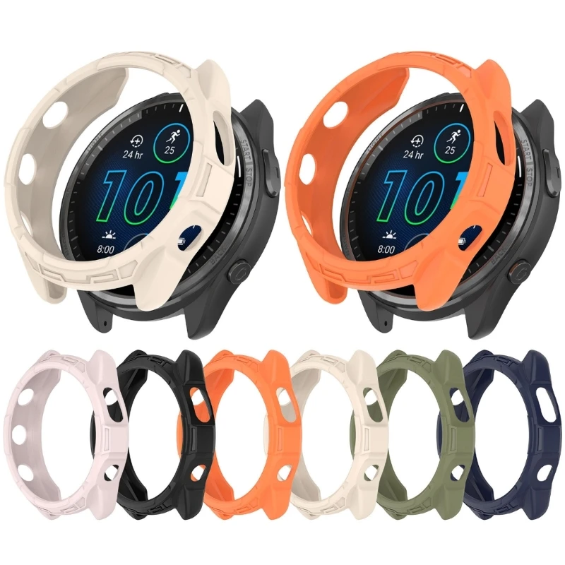 For For Garmin Forerunner 965 Smartwatch Protective Case Lightweight Durable TPU Housing Protection Shell Shockproof Cover