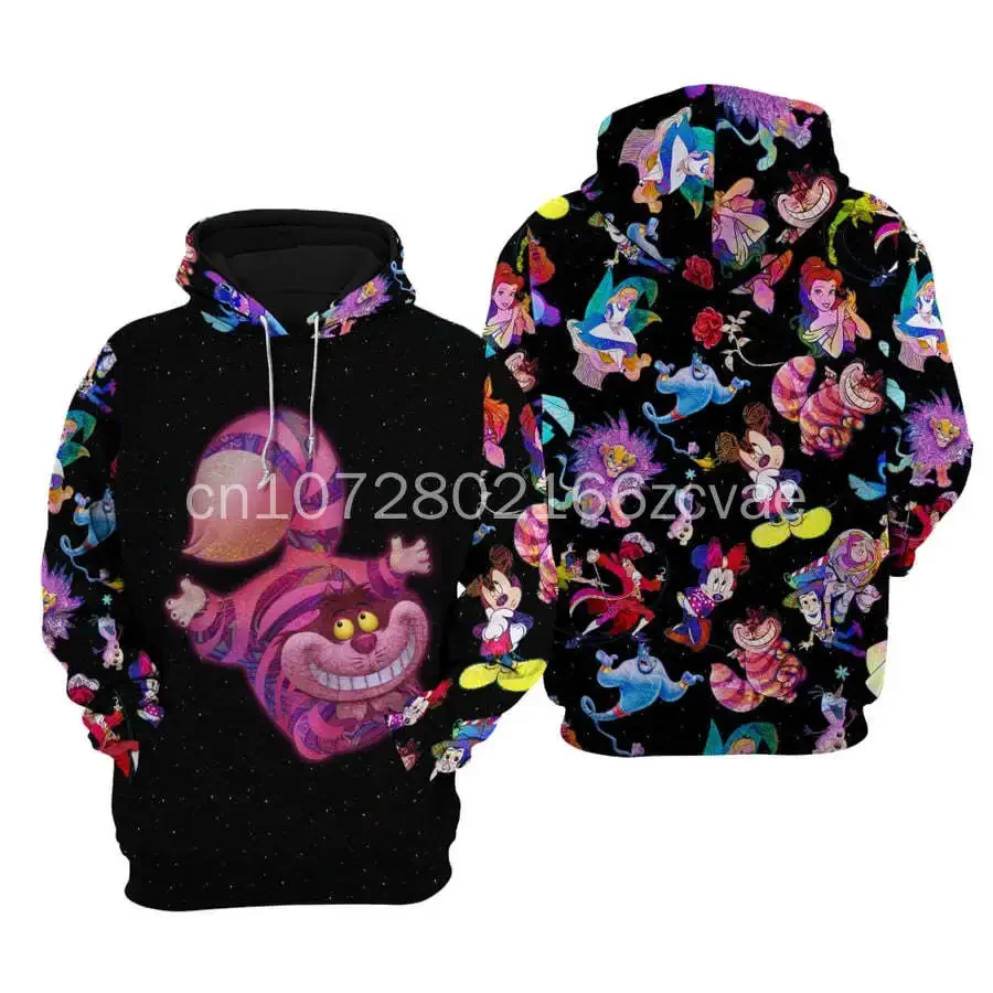 New Alice in Wonderland The Cheshire Cat men women Cartoon 3D Print HighZipper/ Hoodies design Pullover Cool Tops