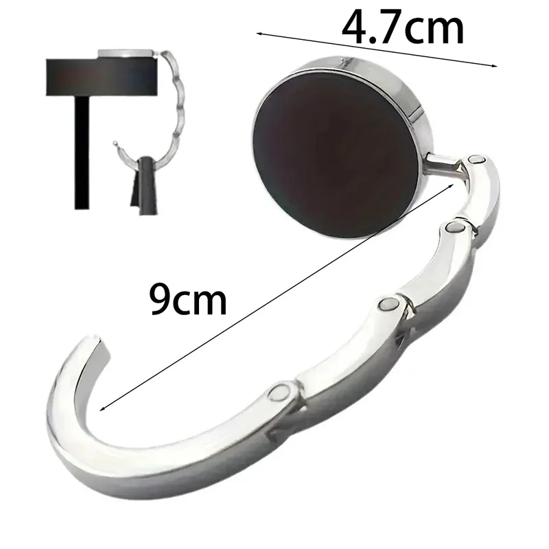 Portable Folding Bag Hanger Handbag Hook Holder Table Hook Crystal Alloy Purse Bag Holder Circle Shape Bag Accessories image 6