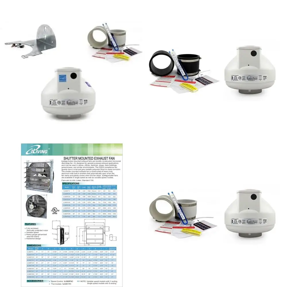 

Комплект вентилятора радиуса действия с белым вентилятором 4x4 и монтажным кронштейном для эффективной очистки воздуха