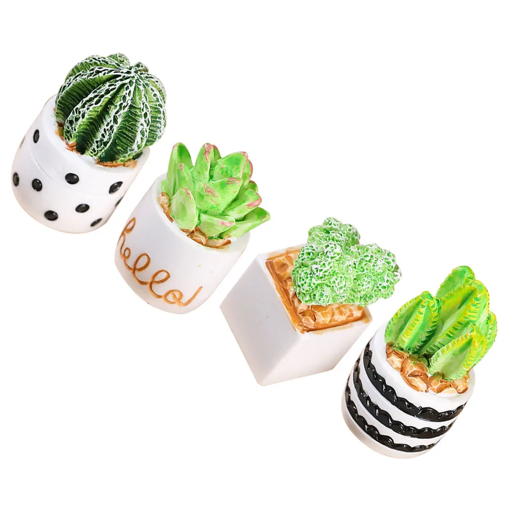 

Simulation Cactus Ornament Mini Bonsai Decor Miniature Plants Figurines Fake Small Artificial