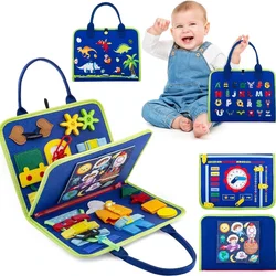 Busy Board Sensory Toy for Children, Pré-escolar Learning, Ferramentas Educativas, Lacing Up Suitcase, Atividades de viagem, Habilidades, Montessori, Crianças