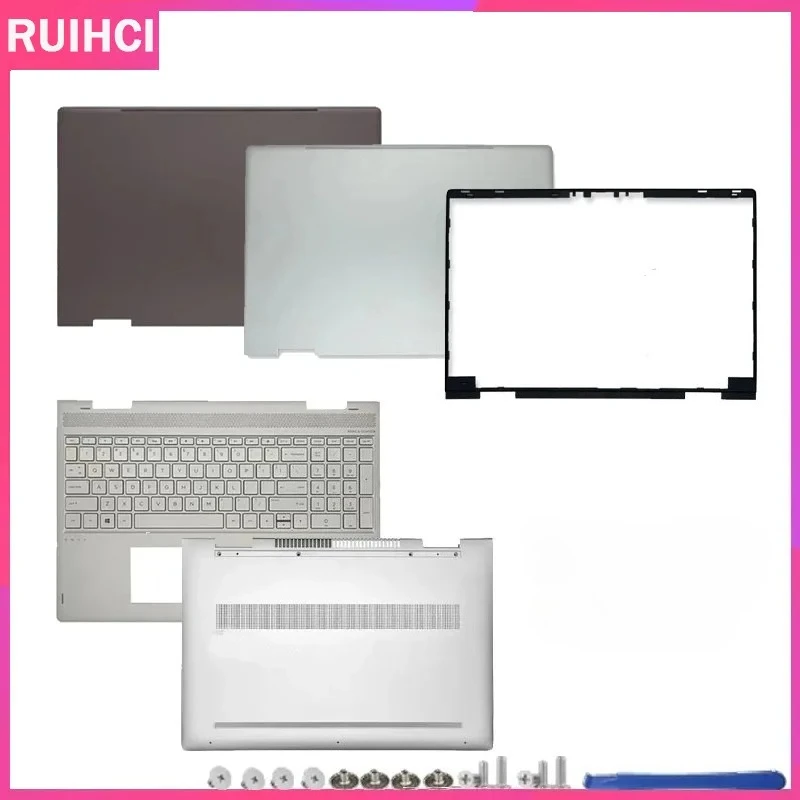 

NEW For HP ENVY X360 15-BP 15M-BP 15M-BQ TPN-W127 Laptop LCD Back Cover/Front Bezel/Hinge/Palmrest/Bottom Case 924344-001