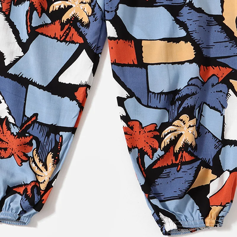 Pantaloni casual alla moda larghi e versatili estivi da donna, pantaloni a pelo a gamba larga, pantaloni a lanterna, pantaloni colorati dell'albero