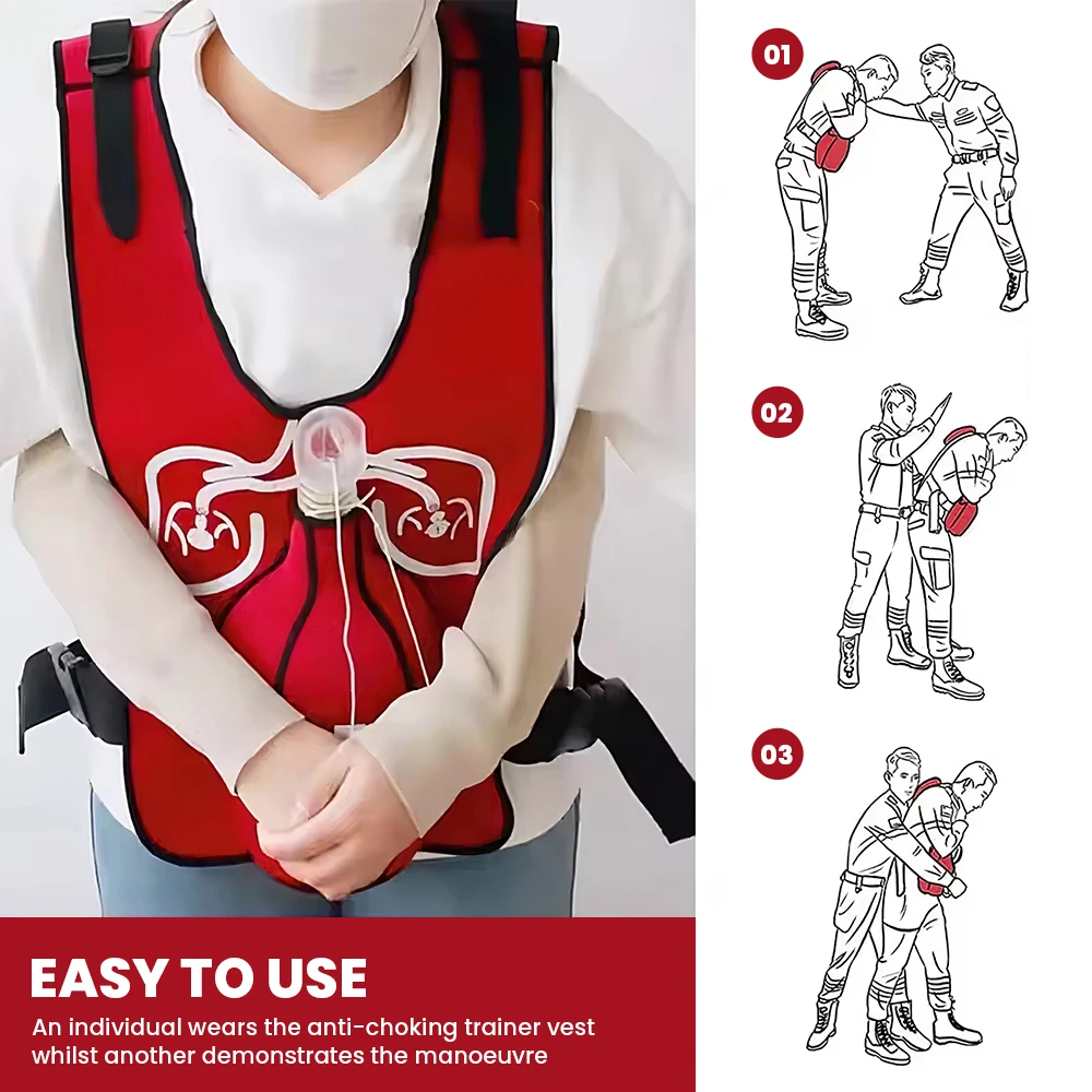 First Aid CPR Training Vest Heimlich Maneuver Training Model First Aid Teaching Tools