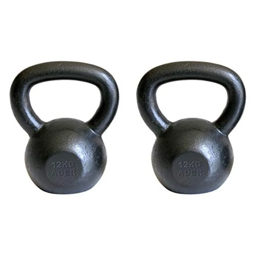 

Набор гирь Premier 12 кг (26 фунтов) для силовых тренировок, черное чугунное покрытие, прочный чугун, 2 предмета, оборудование для тренировок