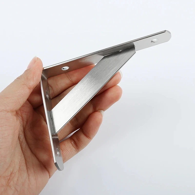 

Сверхмощные треугольные кронштейны для полок из нержавеющей стали 6/8/10/12/14 дюймов, прямоугольные L-образные настенные утолщенные угловые скобы