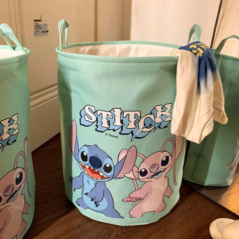 Disney-mir à linge Stitch pour vêtements sales, panier de rangement pliable pour jouets, grande capacité, haute beauté, ménage