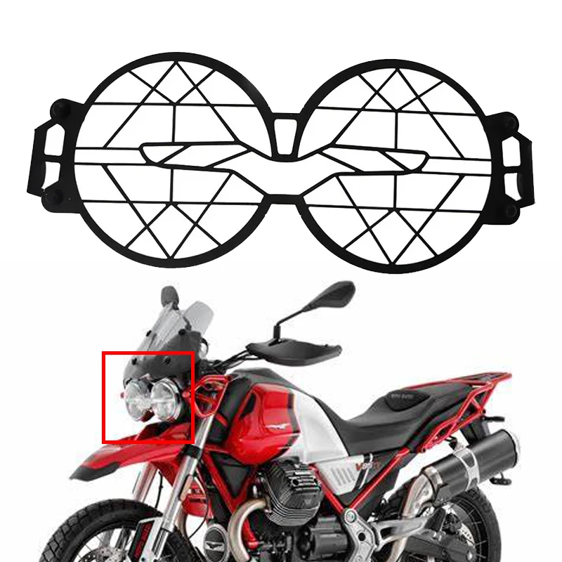 

Motorcycle Metal Headlight Guard Double Protection Light Cover Fit For Moto Guzzi V85TT V85 TT 2019-2022 Accessories