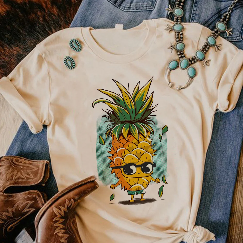 Pineapple t shirt women manga harajuku summer t shirt female comic anime manga clothes