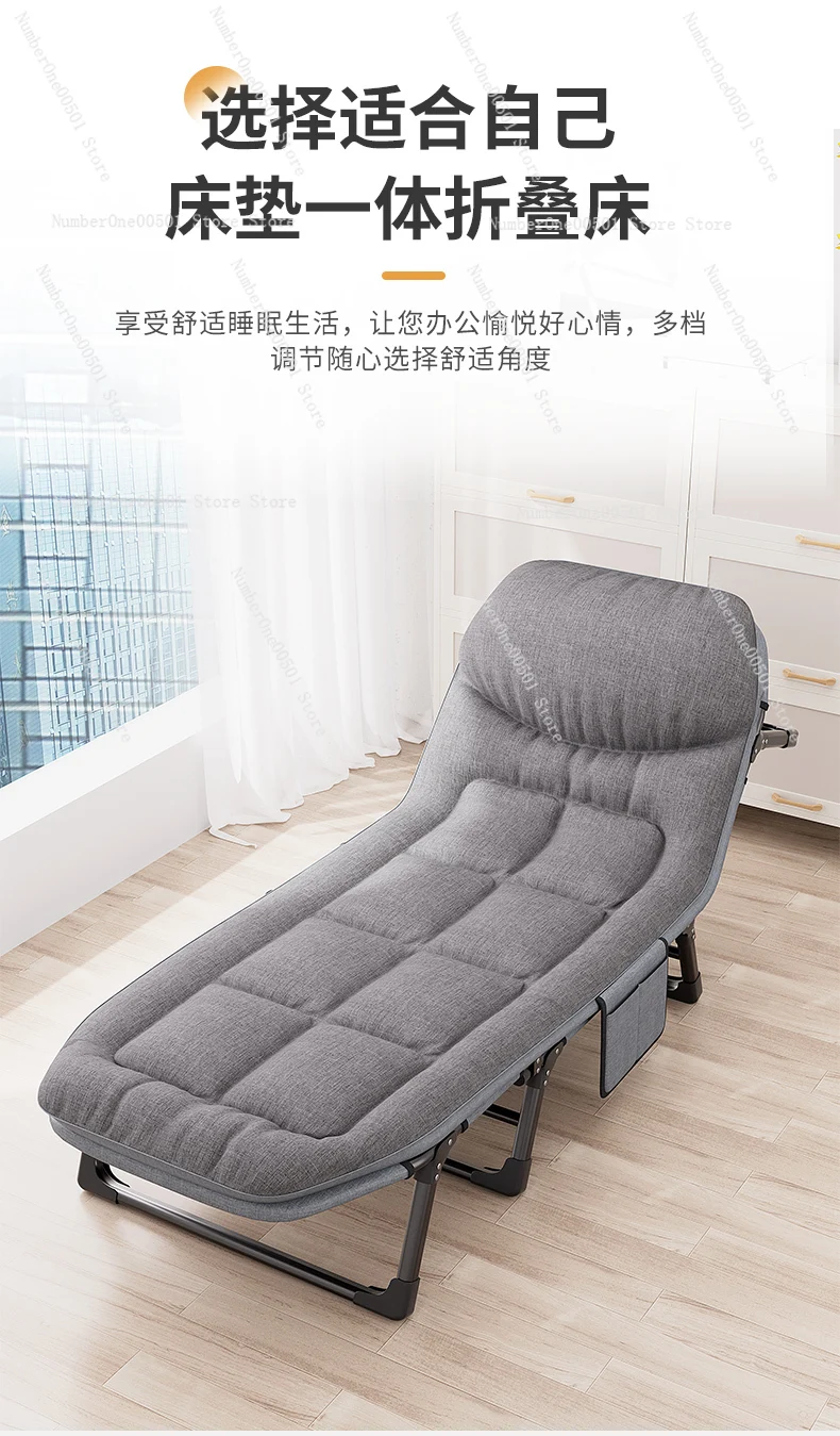 

Folding Bed for Office Nap Portable Lounger Chair Hospital Companion Sleeper Cot Single Foldable Guest Bed Easy Storage