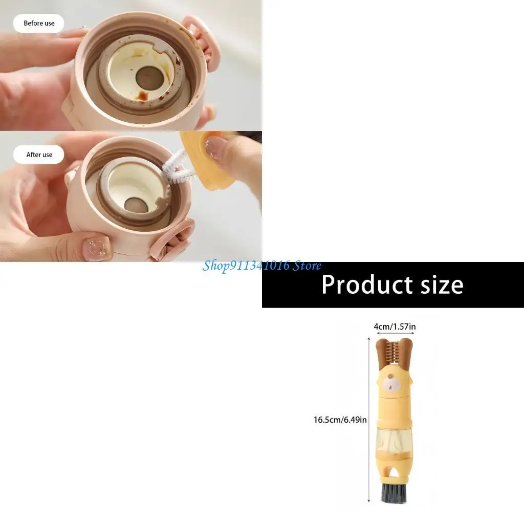 

Multiuse Kitchen Scrubber Soft Bristles Handle Cup Cleaning Brush