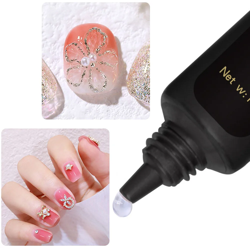 Pegamento UV/LED para Uñas postizas, tubo sólido fuerte, adhesivo para puntas de uñas, esmalte de Gel, suministros de manicura, 10g