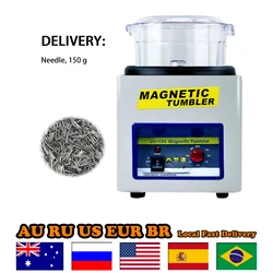 Jh-185 Electric Magnetic Tumbler Jewelry Polisher Machine Finishing Tool Cleaning Deburring Equipment Jewellery Polisher Tool