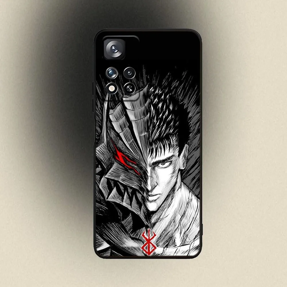 Berserk Guts Hot Blood Anime Phone Case For Samsung Galaxy A20,A21s,A22,A31,A32,A52,A53,A72,73,A80,A91 Soft Black Cover