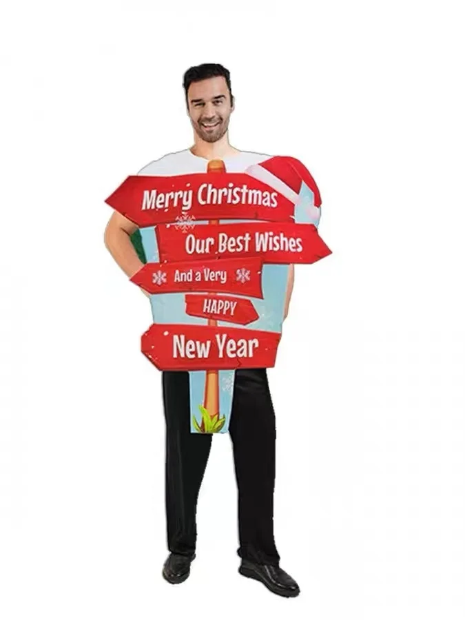 Cisas Tree Bell Sos Role Play Costume Funny Stage Performance Clothing for Adults Polyester Fiber 00% Winter Faion