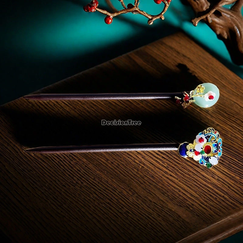 2025 국립 우아한 고전 머리핀 궁전 복고풍 술 머리 장식 중국 스타일 Hanfu 머리핀 액세서리 헤어 2 조각 세트